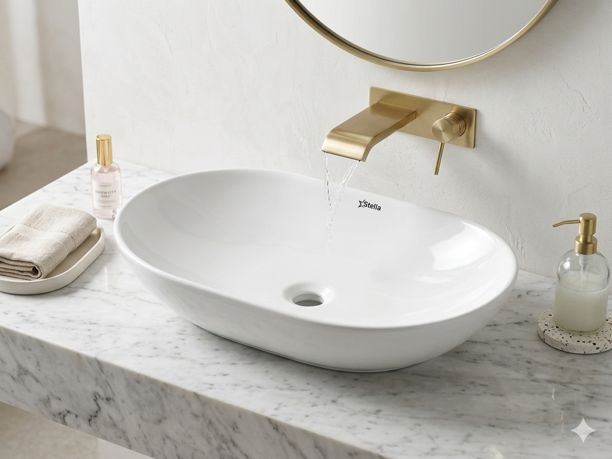 Basin Counter Mirabella White Stella