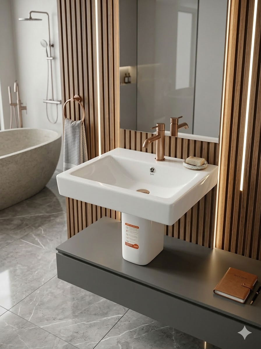 Basin Savina Wall Hung White Stella