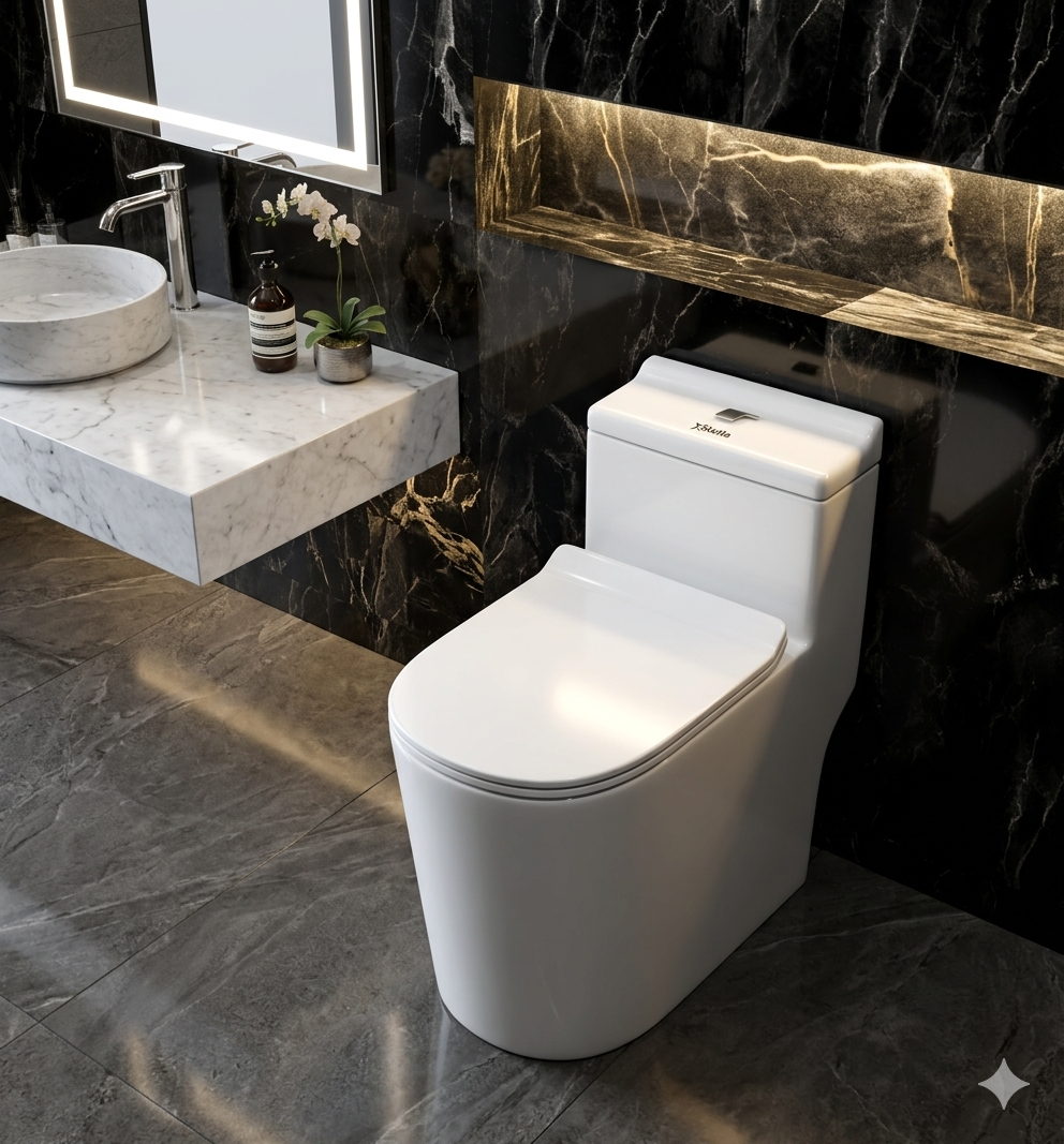 Commode Tiana White (Dual Jet Flush) Stella