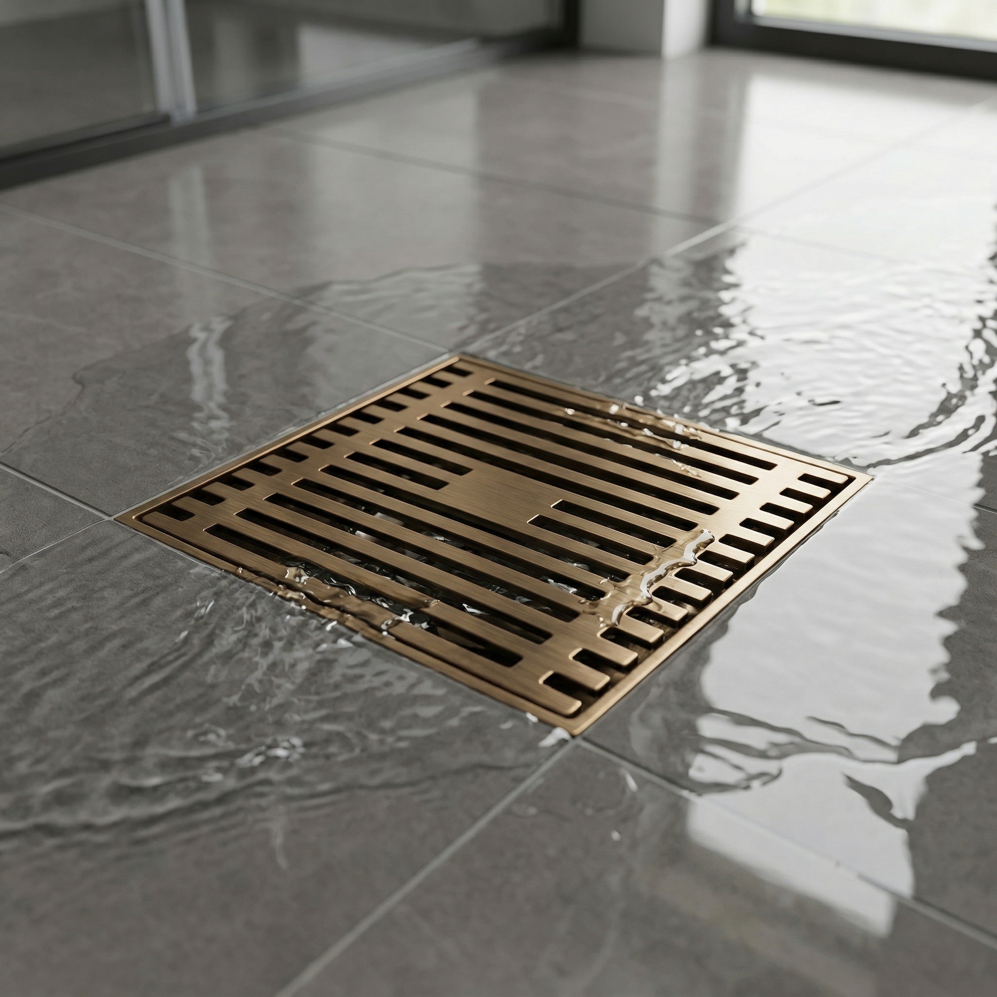 5" X 5" Floor Strainer Bronze