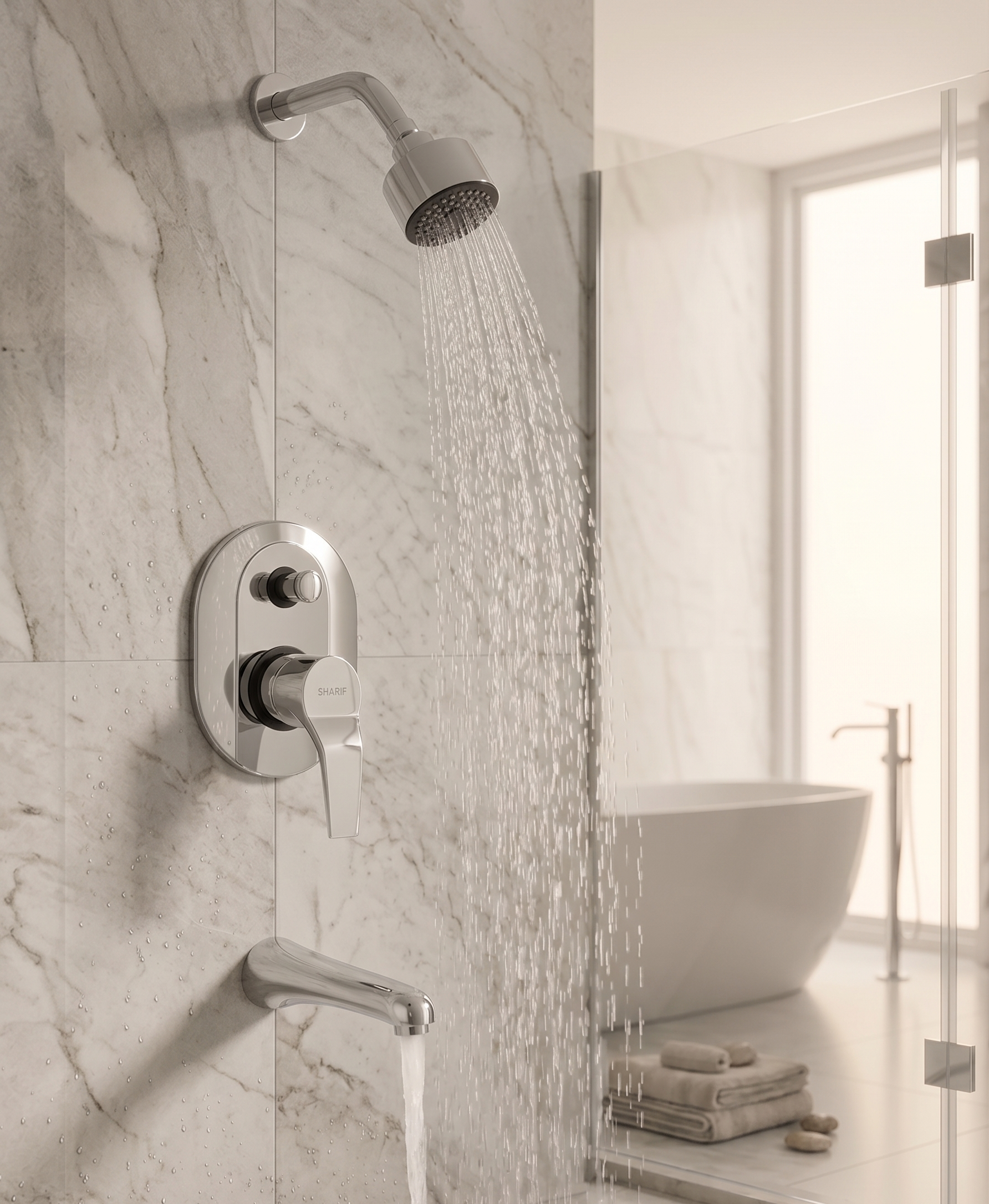 0.75 Inch Single Lever shower Mixer (Legacy Drizzle Shower ST3 Spout) Sharif