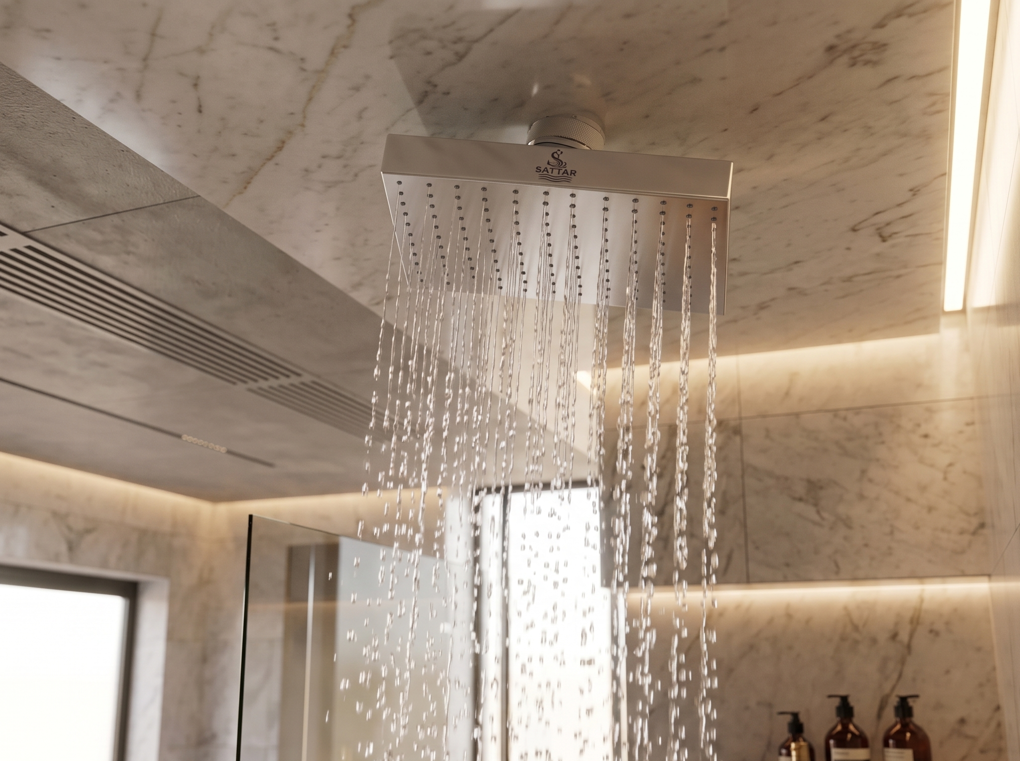 Square Moving Shower (Head) 4" Sattar