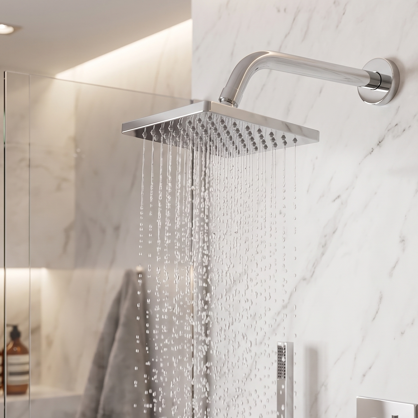 Rain Shower Square (6 inch Wall Mount) Astra