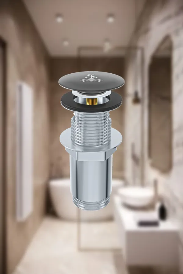 Push Basin Waste (Heavy) Gun Grey Sattar